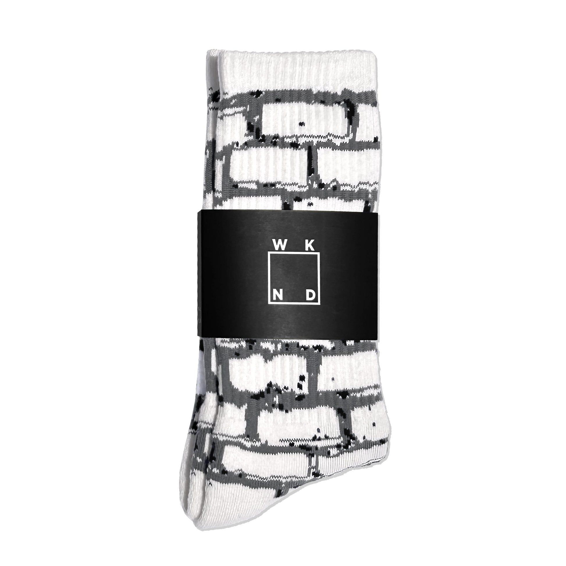 WKND Brick Socks White / Charcoal / Black