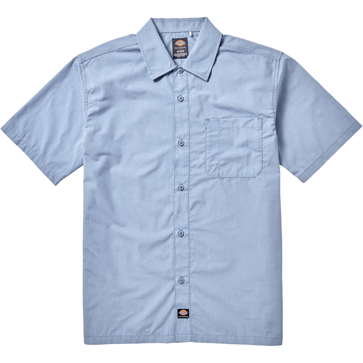 Dickies Skateboarding Waynesboro Short Sleeve Shirt Coronet Blue Chambray