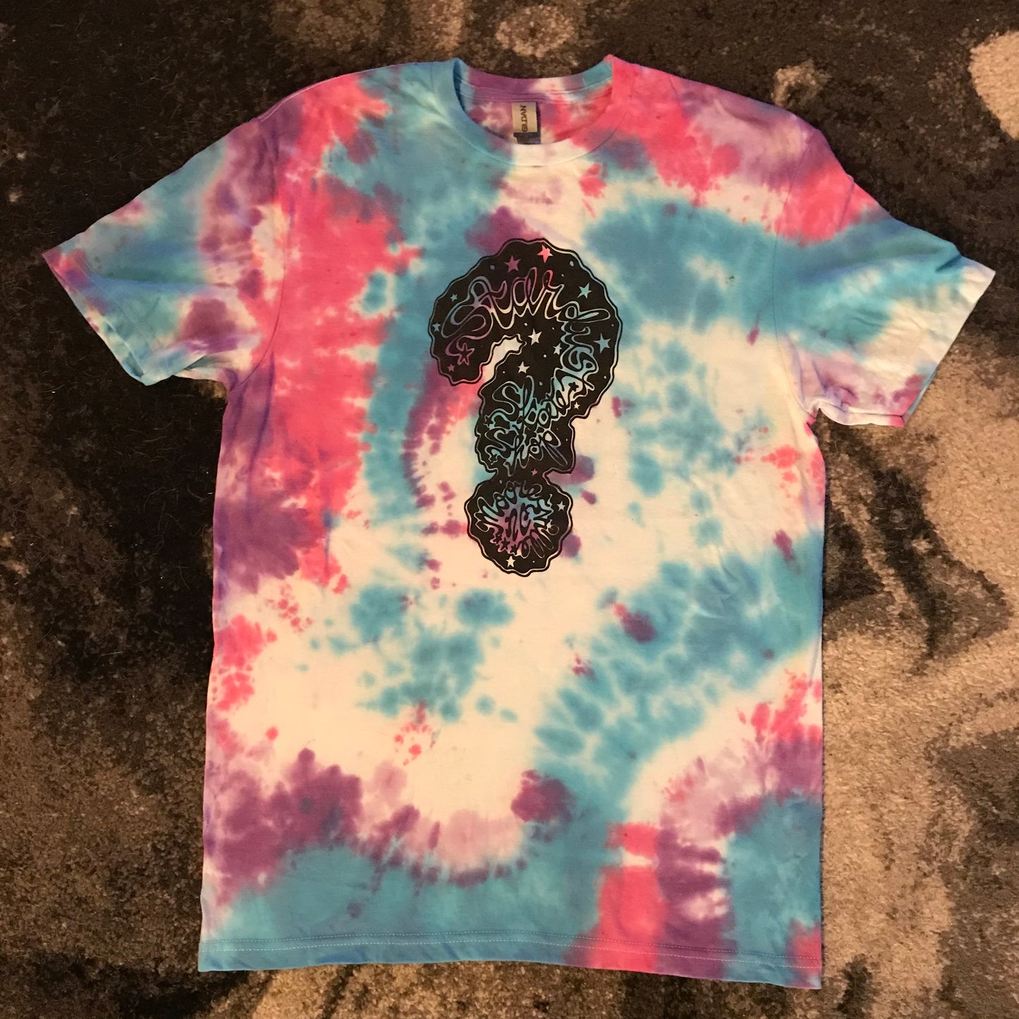 Stardust Uncertainty Tee 002 Tie Dye / Black