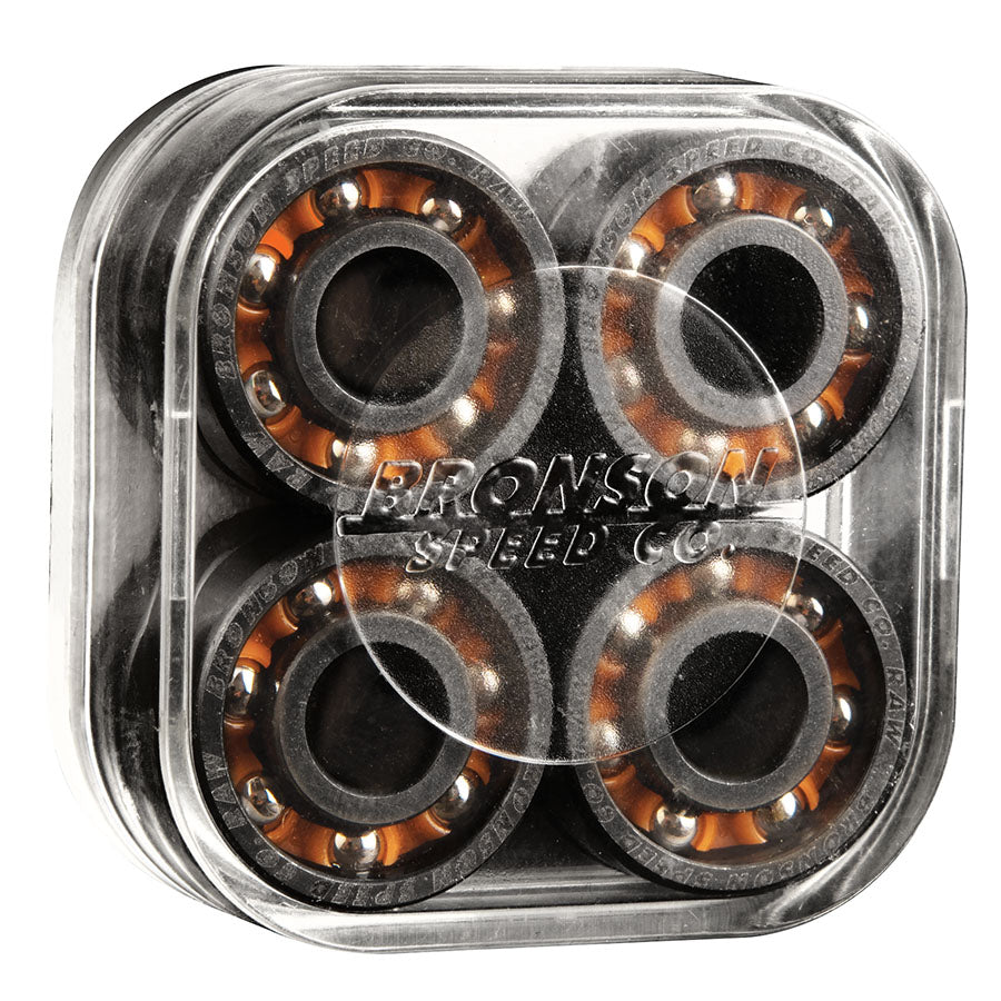 Bronson Speed Co. Raw Shieldless Skateboard Bearings